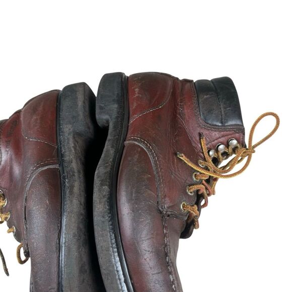Vintage Red Wing Reddish Brown Leather Super Sole‎ Lace Up Work Boots Sz 8 D USA - Picture 11 of 16